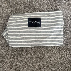 Milk Snob Gray and White Striped Cover
